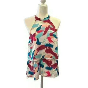 NWT Emily Wonder womens High Neck Tank top L